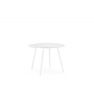 Стол МР Абилин 100 мрамор белый / белый матовый