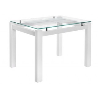 Стол обеденный Бран/Бостон 104*74/ Подстолье: МДФ в пленке белое дерево 