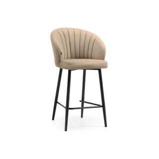 Полубарный стул Бэнбу(бежевый/черный)/Стул Зефир(ВЕРХ)VELUTTO,05/Металлокаркас черный