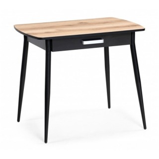 Стол Вики / ДП1-02-03 900х600 с/я М55 "Граус" ЛДСП "Делано"/"Черный"