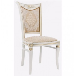 Стул Mariano молочный / Стул Милан узор.цв. WCP4-золото тк 060/059 с патиной