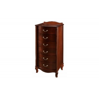 Комод Джульетта узкий 6 ящиков (орех)